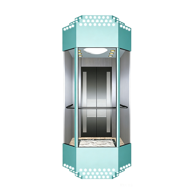 Lift semicircular din sticlă octogonal de 270 de grade cu iluminare din acril Decorare plafon