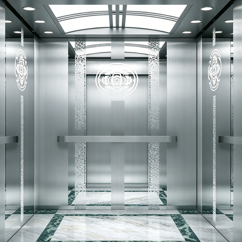 Lift hibrid elegant pentru pasageri din oțel vopsit și oțel inoxidabil