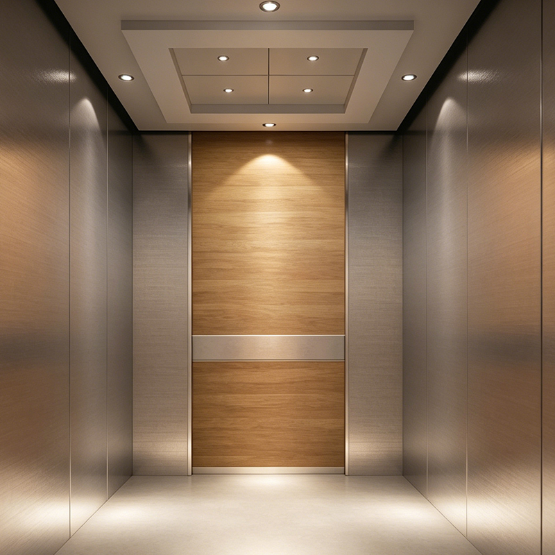 Iluminat cu LED Ascensor comercial pentru pasageri cu podea din PVC